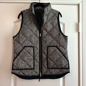 J Crew Herringbone Puffer Vest